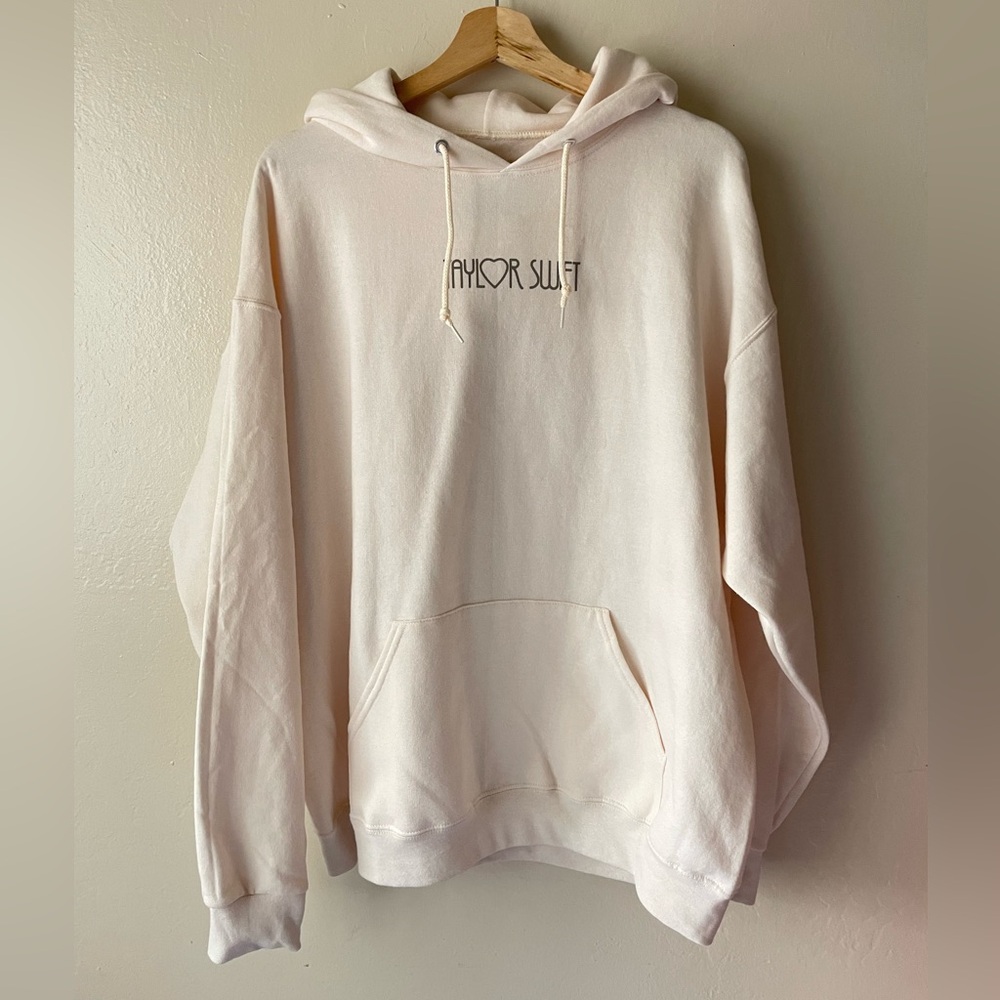 Taylor Swift the eras tour graphic hooded sweatshirt cream